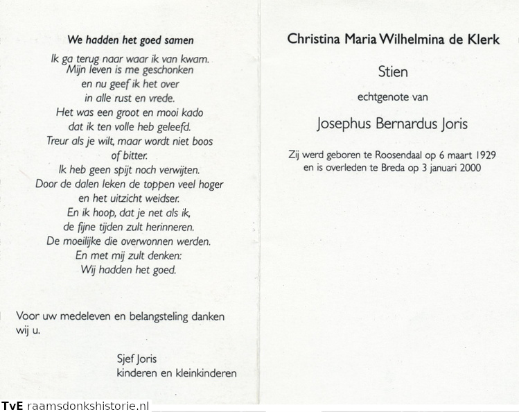 Christina Maria Wilhelmina de Klerk- Josephus Bernardus Joris.jpg